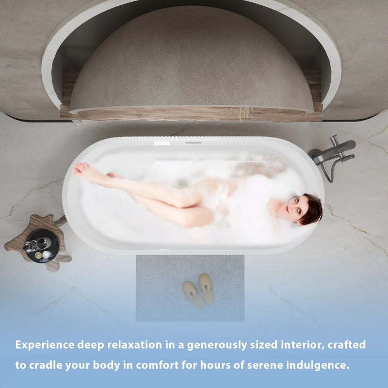 67" Linear Acrylic Freestanding Bathtub by HouseOfZazla
