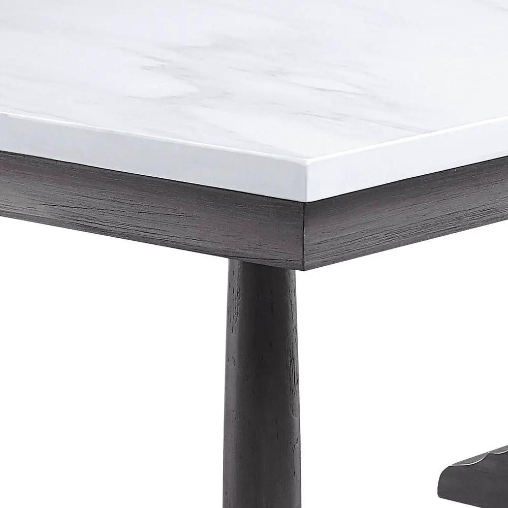 Yabeina - Dining Table - Marble Top Top & Gray Oak by Unique Piece Furniture