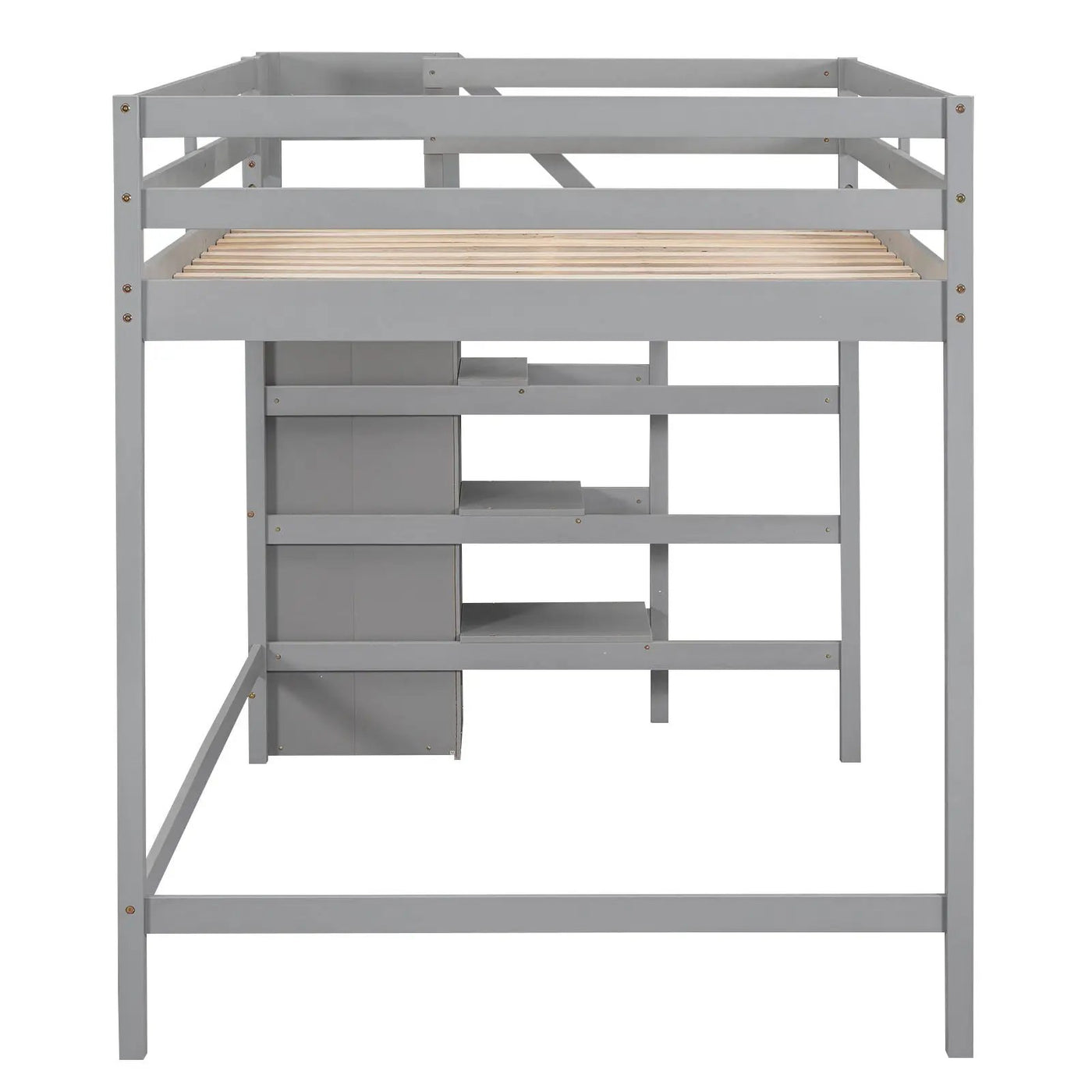 Loft Bed With Built In Storage Wardrobe And Staircase by HouseOfZazla