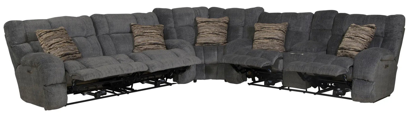 Ashland - Reclining Sectional With 4 Lay Flat Reclining Seats by Unique Piece Furniture