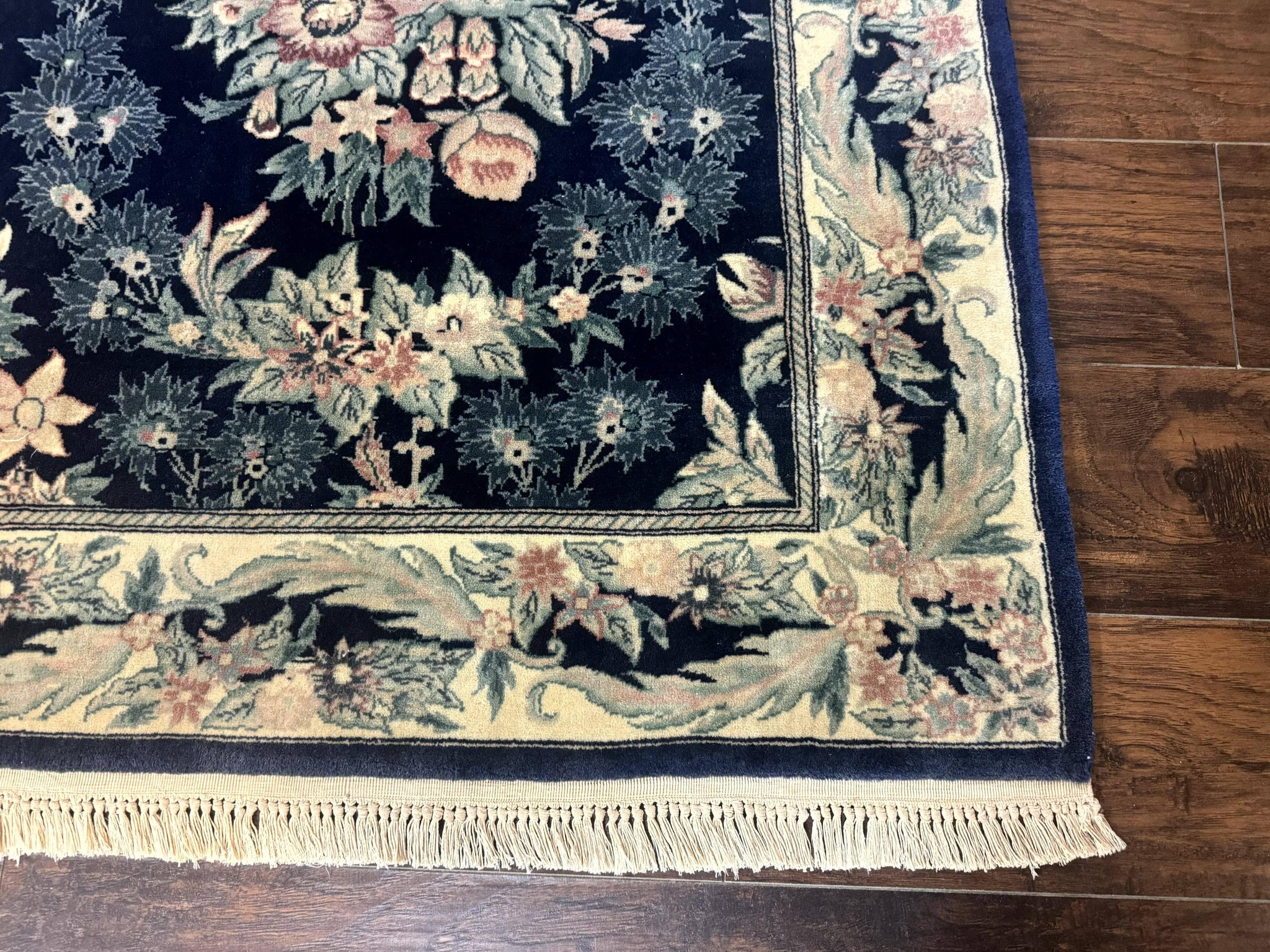 Sino Persian Rug 6x9, Navy Blue, Floral by Jewel Rugs