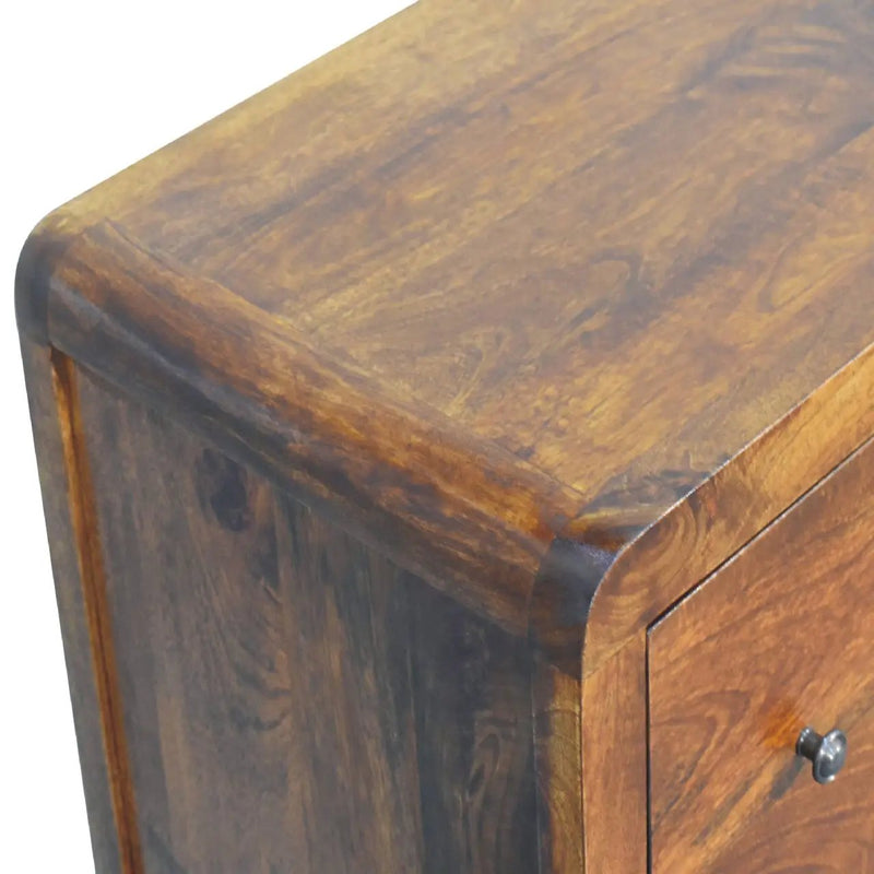 Solid Wood Aspen Chest, 3-Drawers, Chestnut by HouseOfZazla