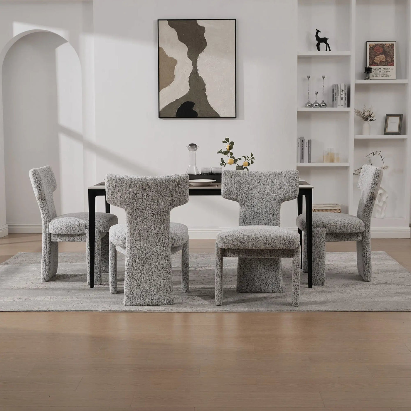 Armless Curved Back Accent Chairs by HouseOfZazla
