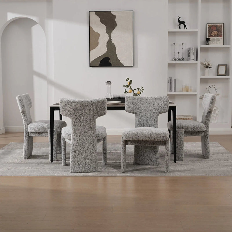 Armless Curved Back Accent Chairs by Unique Piece Furniture