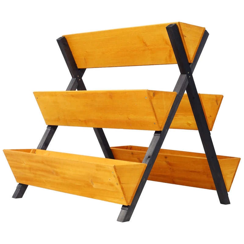 3 Tiers Wooden Vertical Raised Garden Bed with Legs by HouseOfZazla