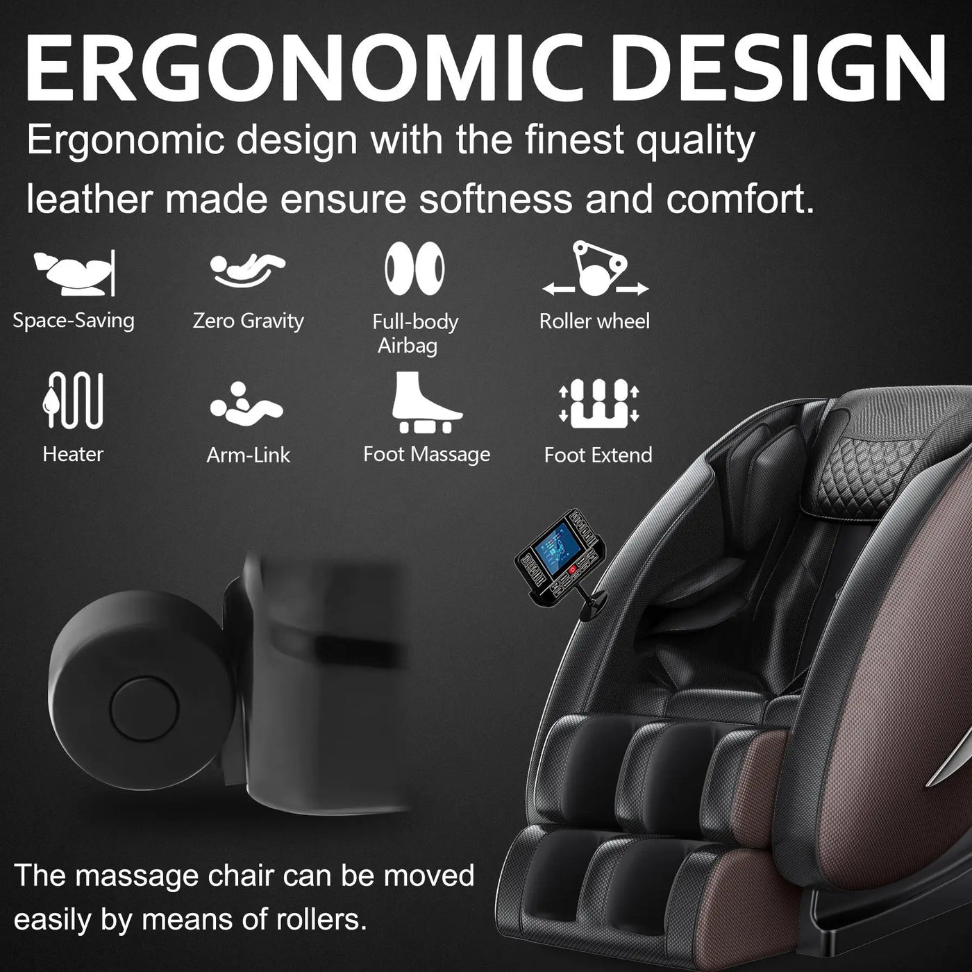 Massage Chair Recliner With Zero Gravity and Full Body Air Pressure by HouseOfZazla