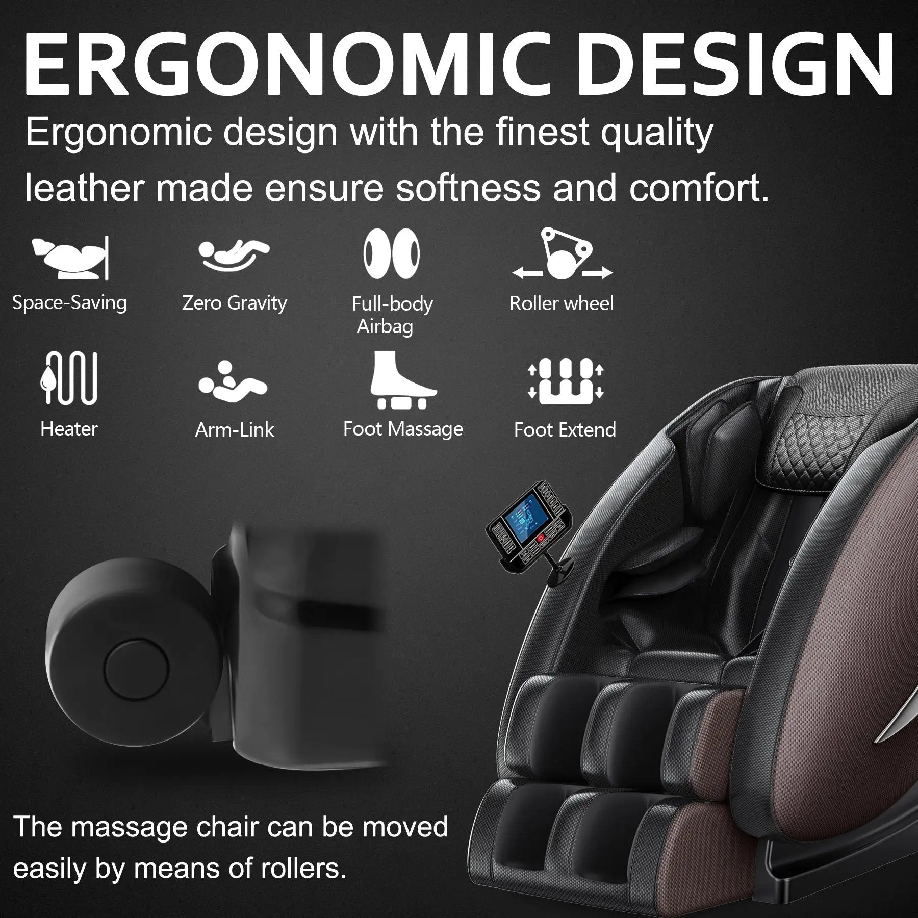 Massage Chair Recliner With Zero Gravity and Full Body Air Pressure by HouseOfZazla