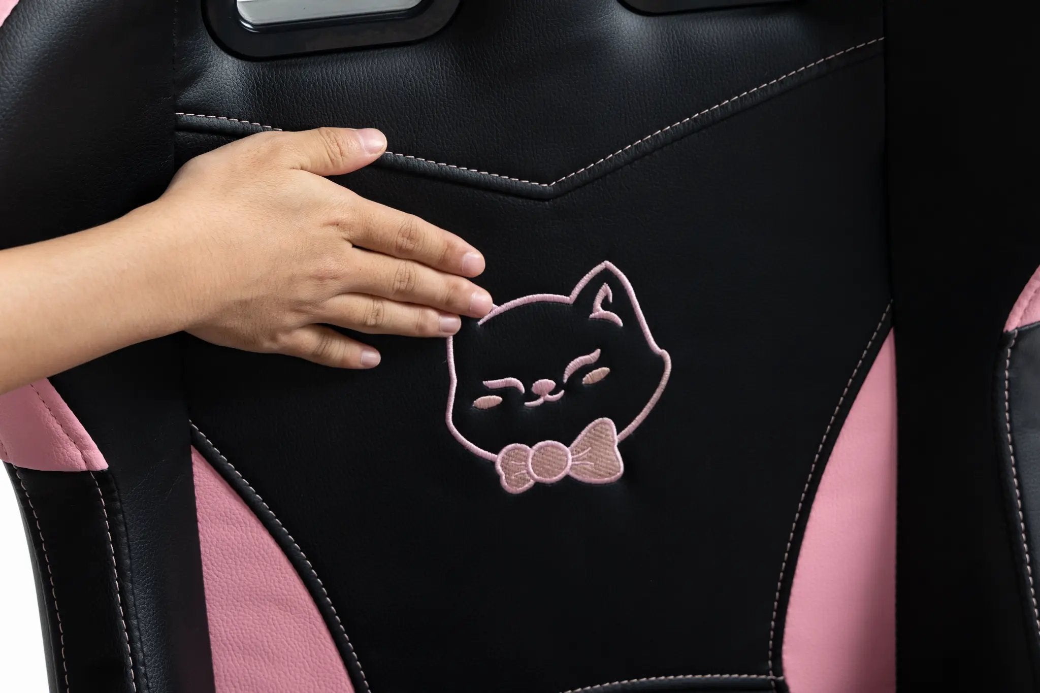 Cute Cat Gaming Chair with Paw Lumbar Cushion by HouseOfZazla
