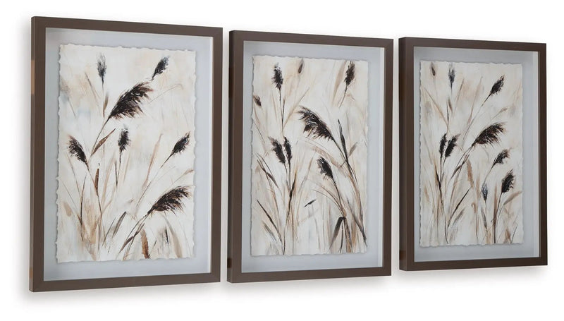 Honslow - Wall Art Set (Set of 3) - Brown / Black / White by Unique Piece Furniture