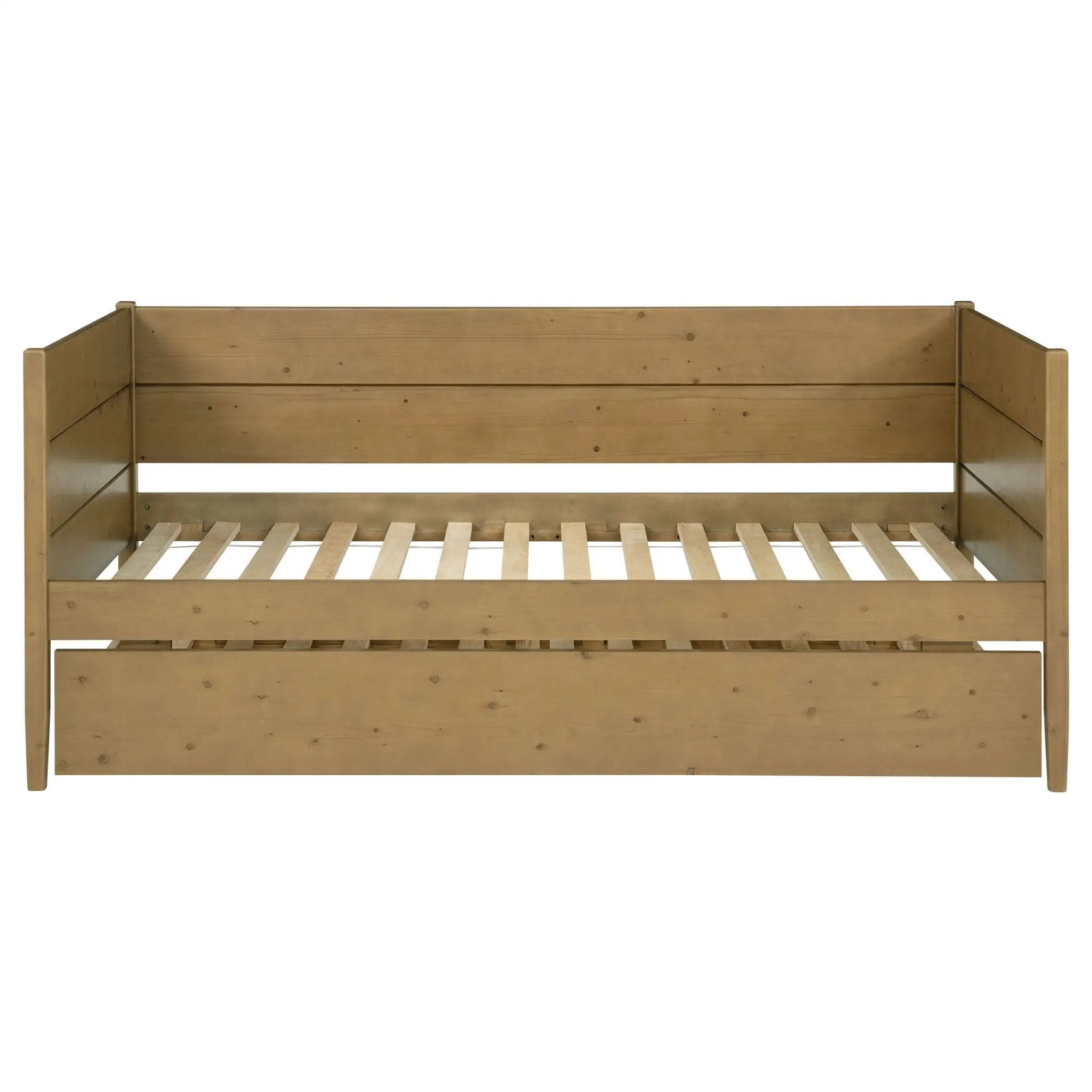 Calinda Wood Twin Daybed With Trundle Natural by Unique Piece Furniture
