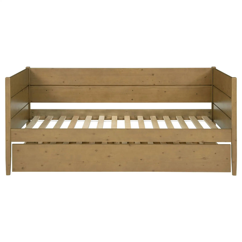 Calinda Wood Twin Daybed With Trundle Natural by Unique Piece Furniture
