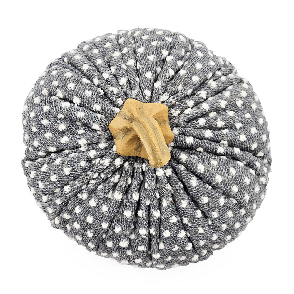 Pumpkin Ornament Decor For Holiday Harvest Festival Fall Festival & Thanksgiving (Set of 3) - White / Gray, photo 2 of 6