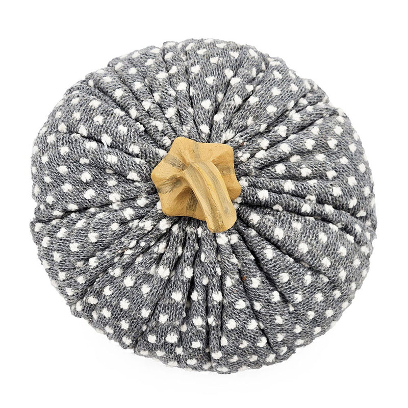 Pumpkin Ornament Decor For Holiday Harvest Festival Fall Festival & Thanksgiving (Set of 3) - White / Gray, photo 2 of 6