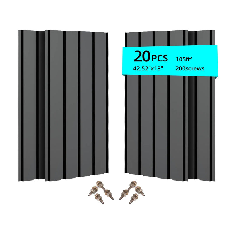 Galvanized Metal Roof Panels - 20 Piece Set by HouseOfZazla