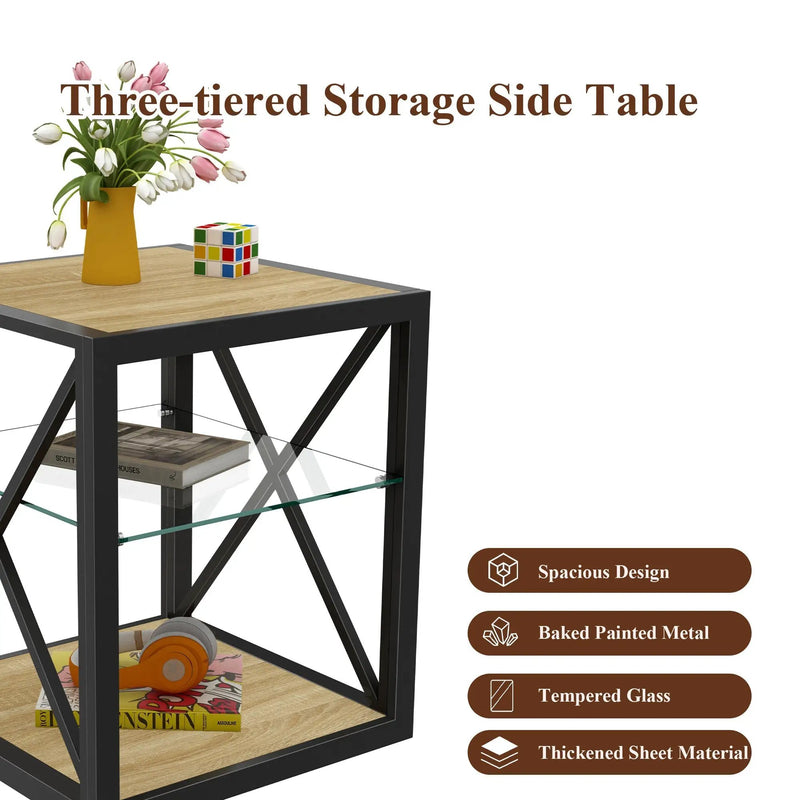 1 Piece Modern End Table Nightstand for Bedroom & Living Room by HouseOfZazla