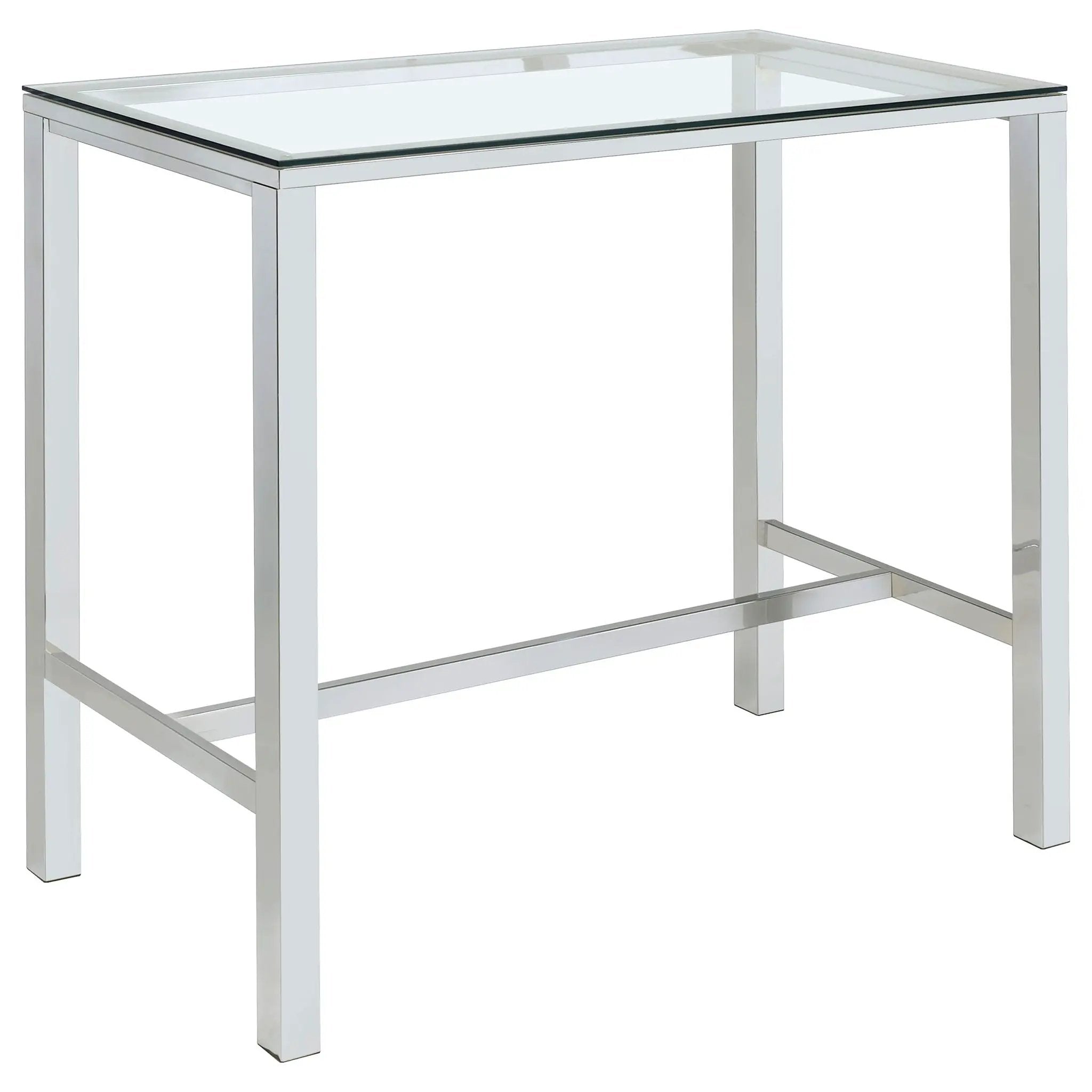 Tolbert 5-piece Bar Set with Acrylic Chairs Clear and Chrome by Unique Piece Furniture