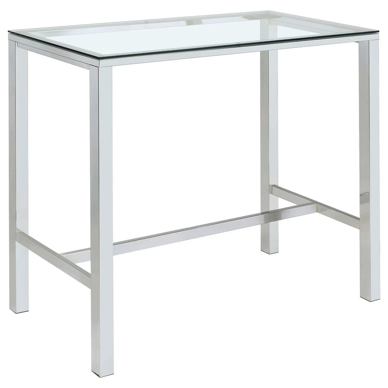 Tolbert 5-piece Bar Set with Acrylic Chairs Clear and Chrome by Unique Piece Furniture