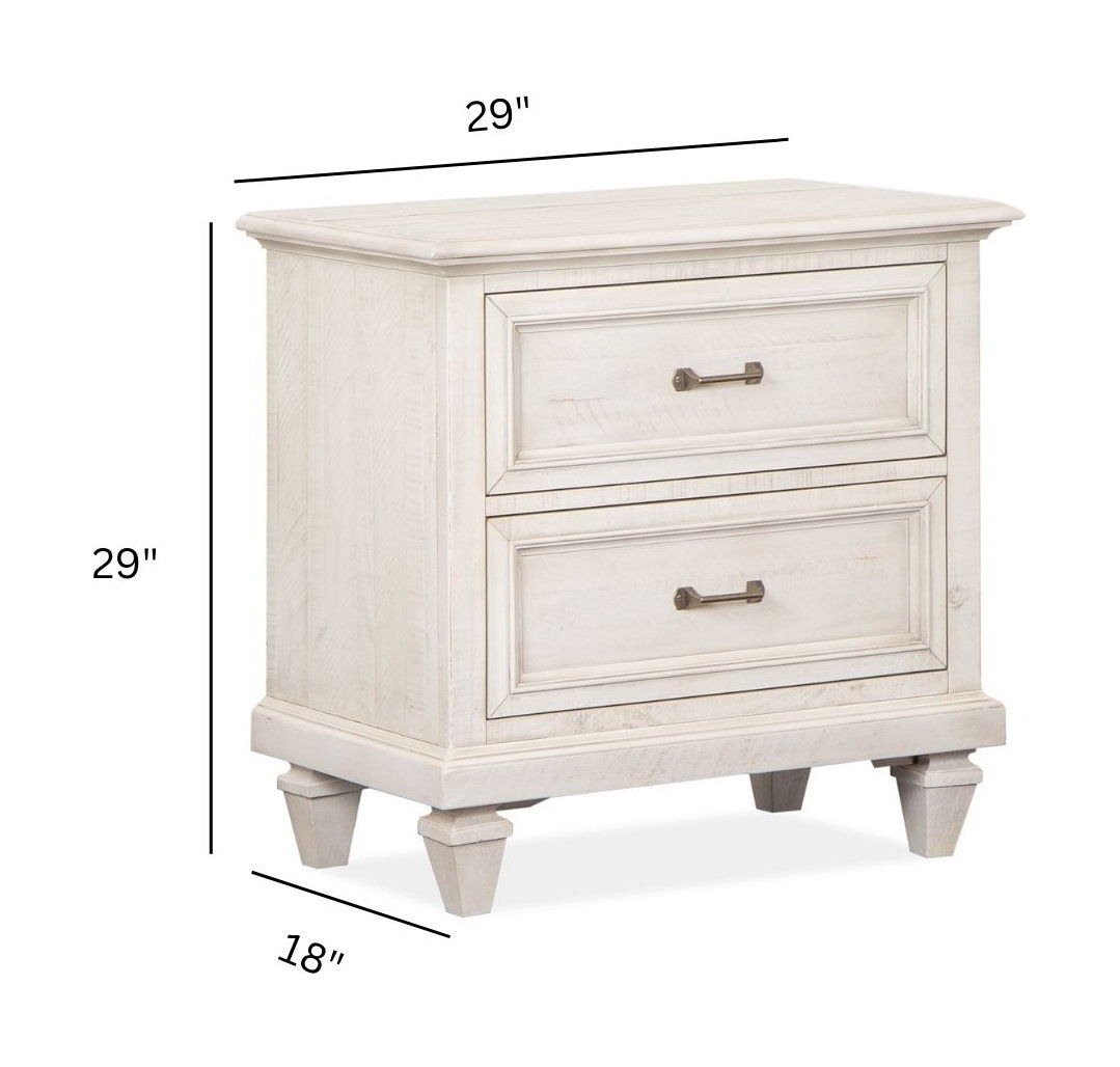 Newport - Drawer Nightstand - Alabaster, photo 3 of 7