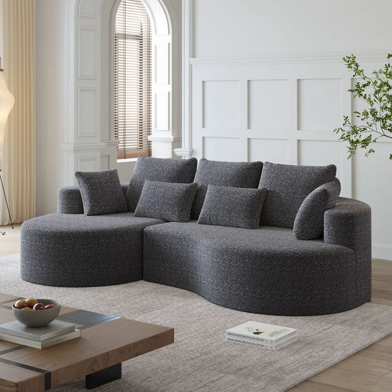 Curved Oversized Sectional Sofa With Extra Deep Seat by HouseOfZazla