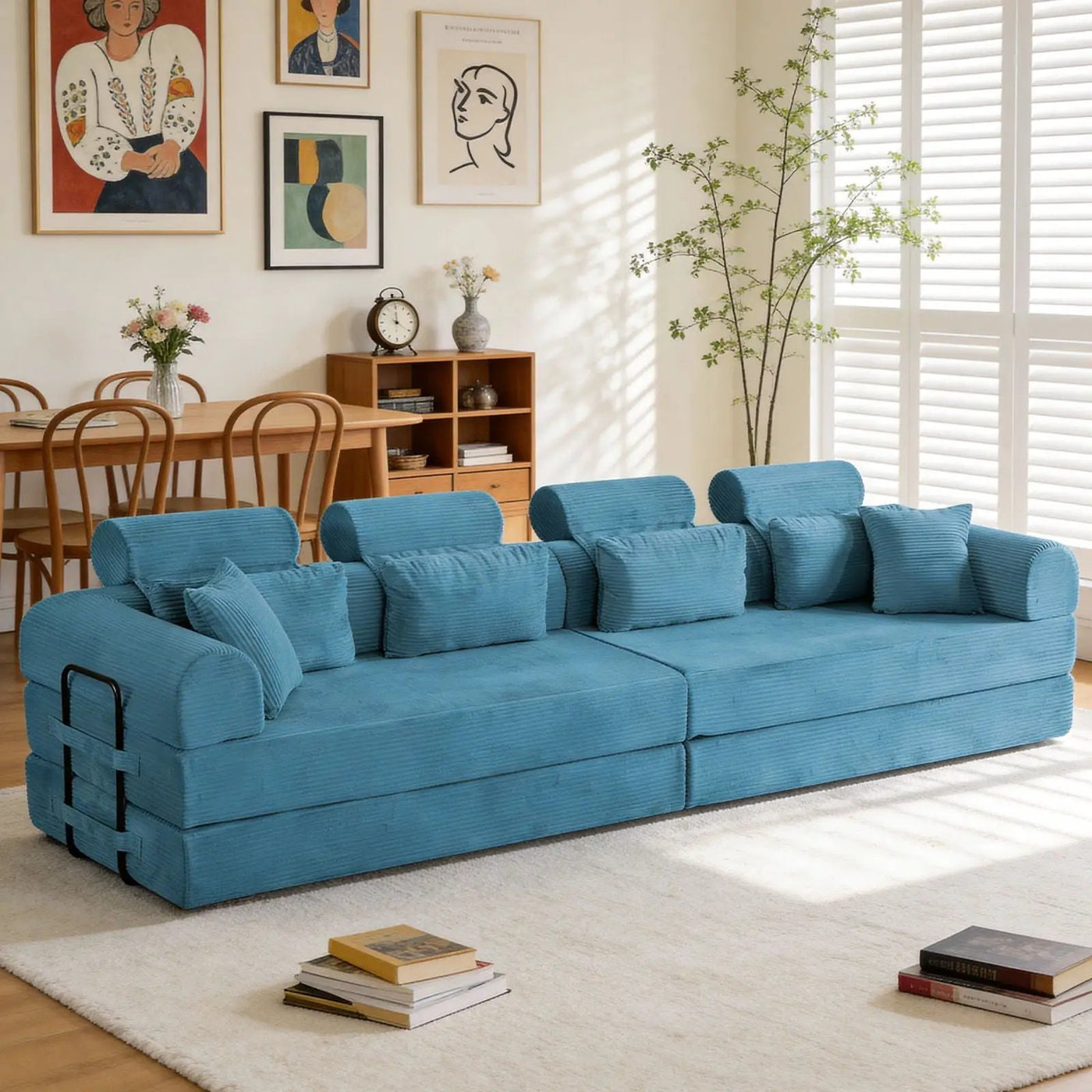 Modern L-Shape Modular Sectional Sofa, Compressed Design by HouseOfZazla