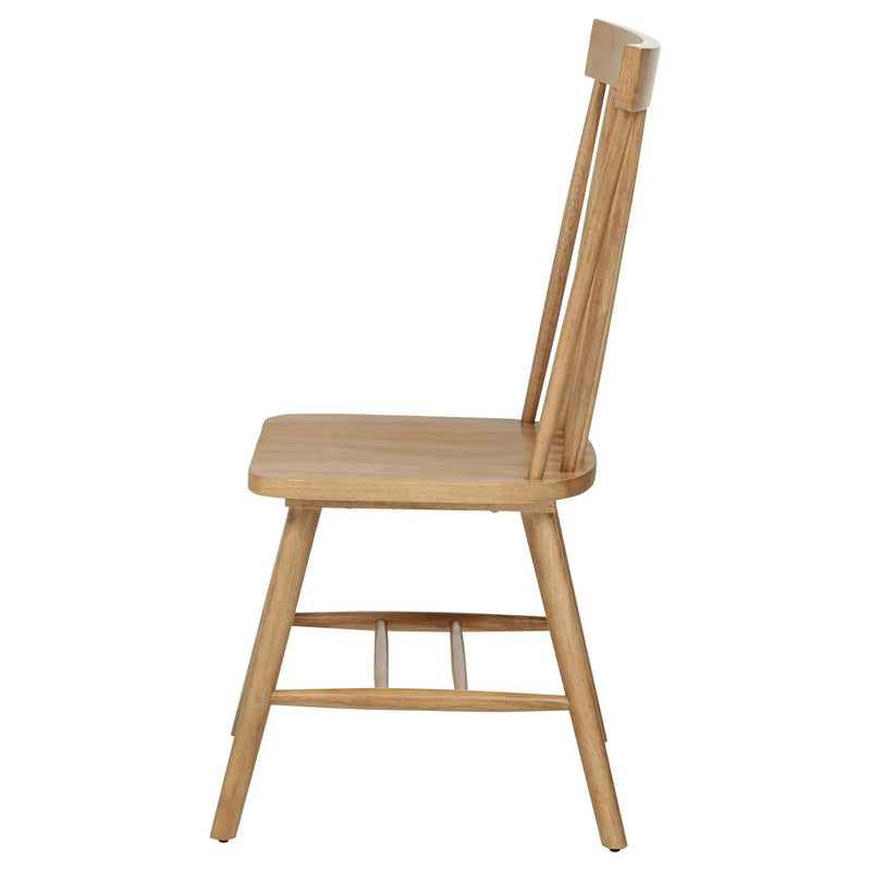 Andrews Windsor Spindle Back Dining Side Chair Light Ash (Set of 2) by Unique Piece Furniture