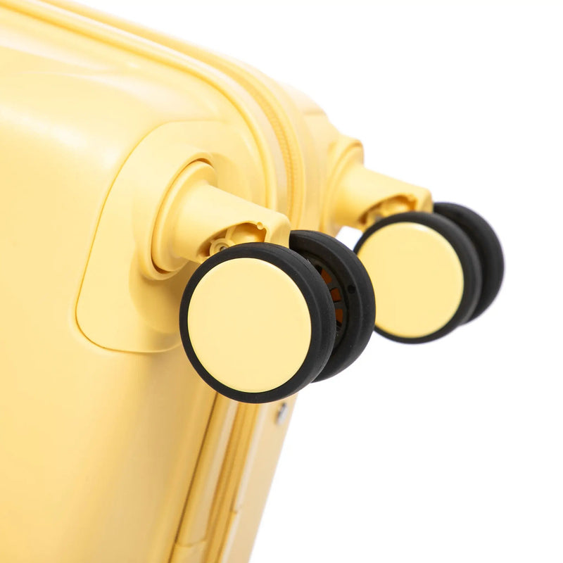 20 Inch ABS Hard Shell Travel Checked Luggage - Yellow by HouseOfZazla