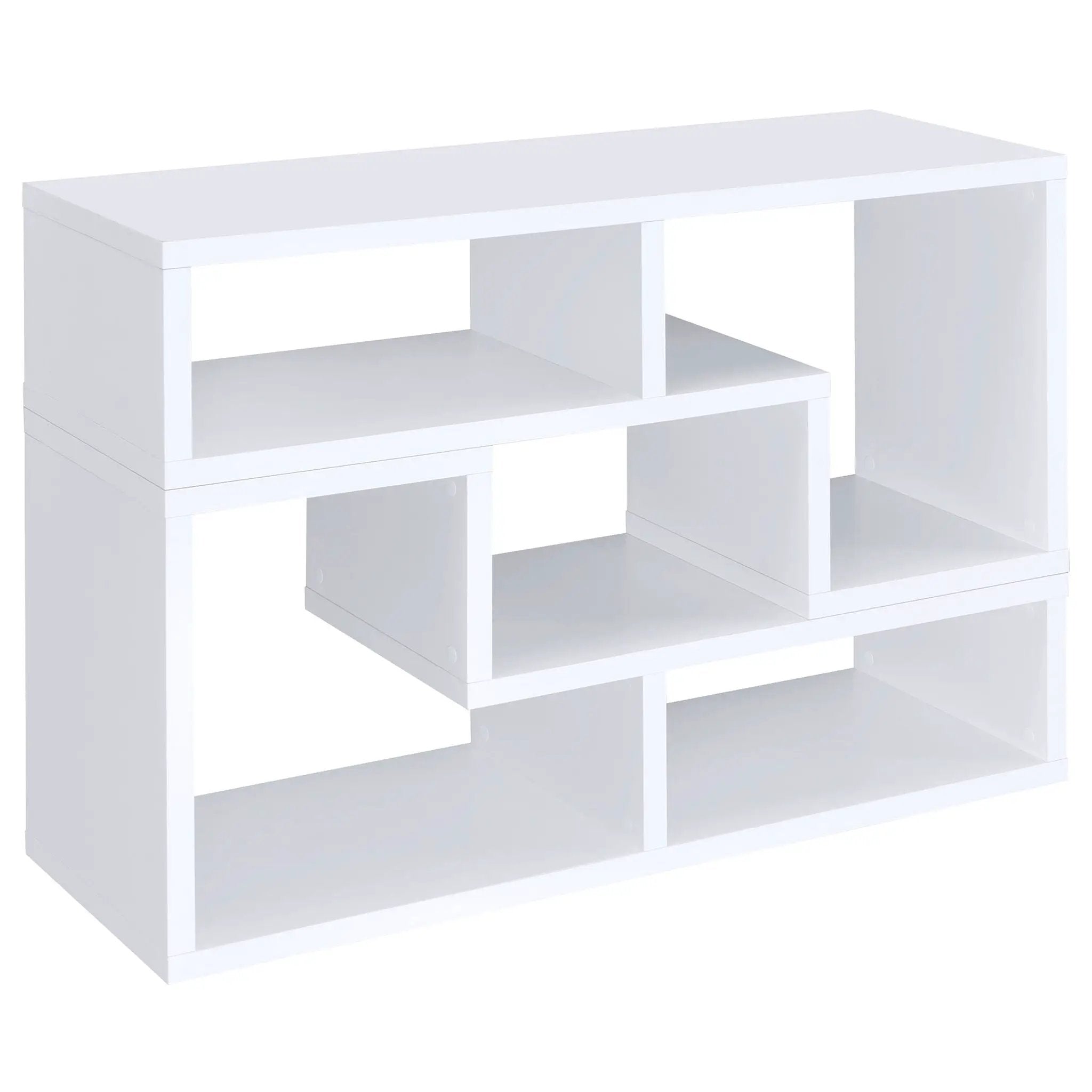 Velma Multipurpose TV Stand and Bookshelf White by Unique Piece Furniture