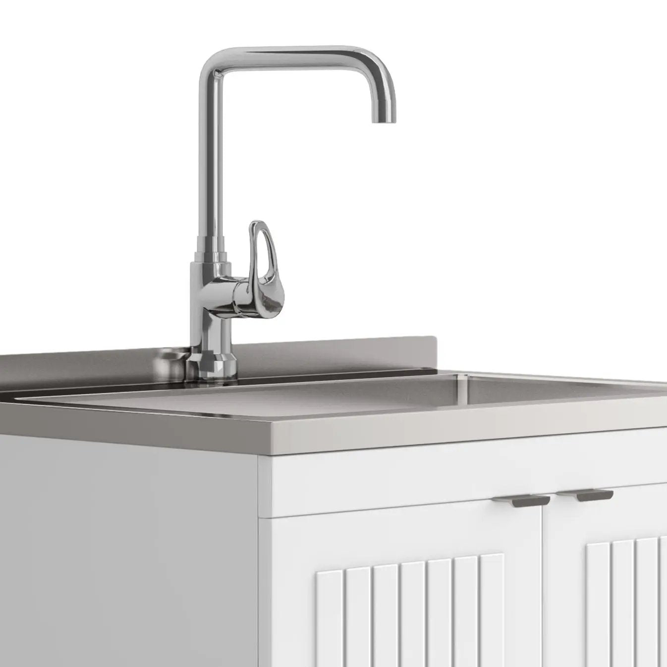 Murphy - Laundry Cabinet & Faucet And Stainless Steel Sink by Unique Piece Furniture