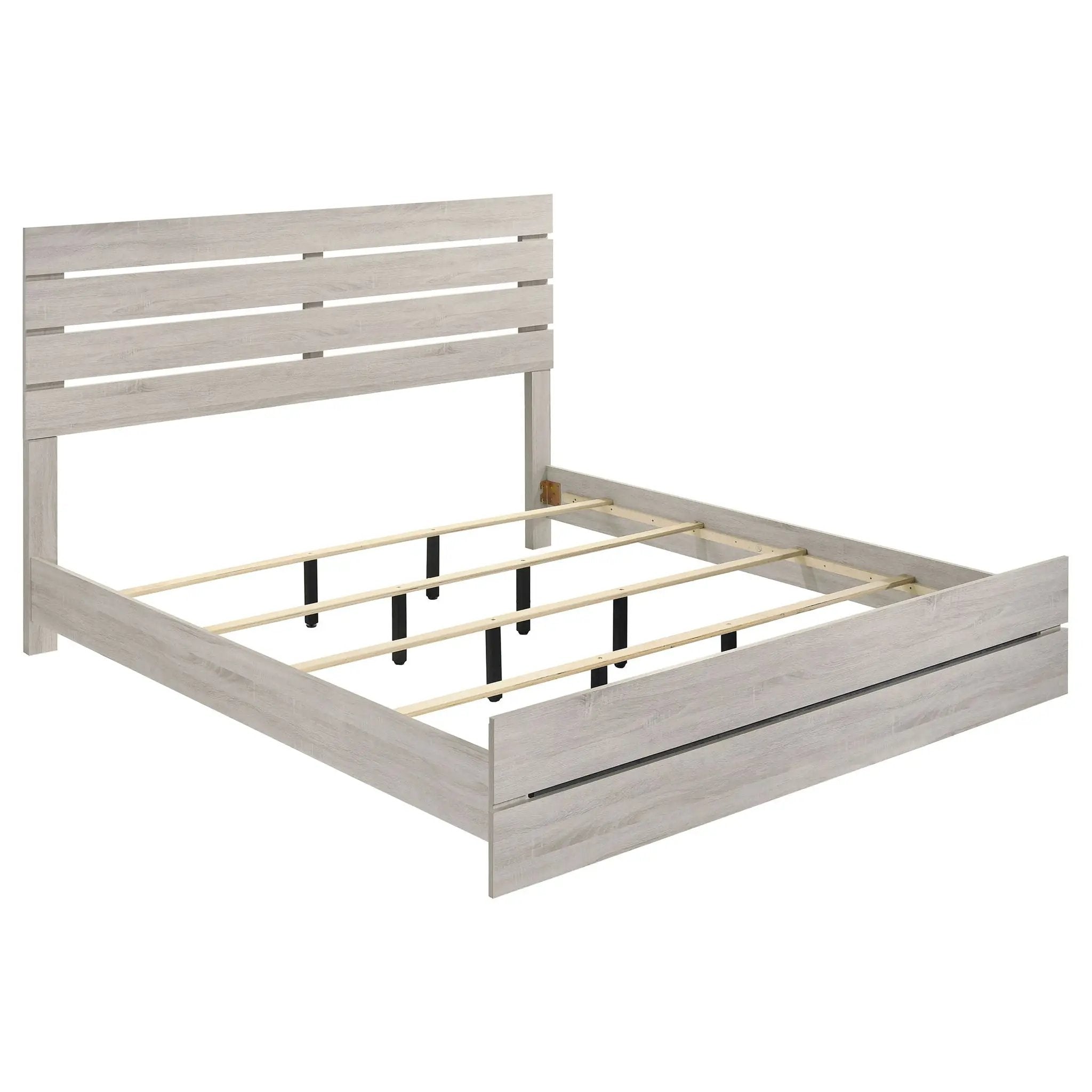 Brantford Wood Eastern King Panel Bed Coastal White by Unique Piece Furniture