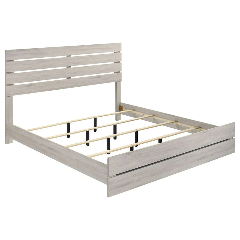 Brantford Wood Eastern King Panel Bed Coastal White by Unique Piece Furniture