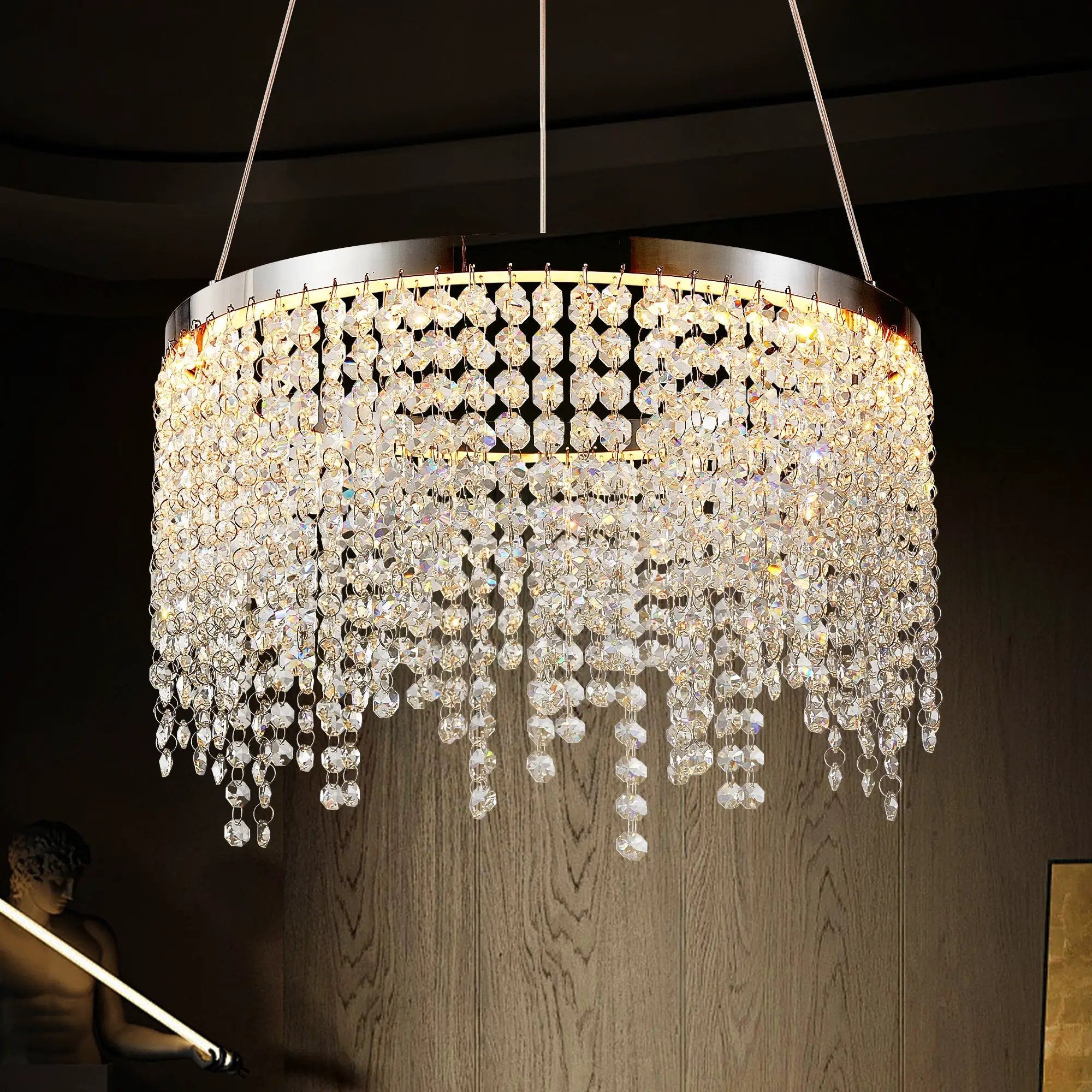 16-Inch Luxury Crystal LED Chandelier by HouseOfZazla