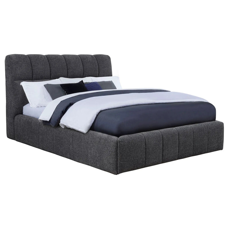 Nollet 48-inch Upholstered Queen Panel Platform Bed Grey by Unique Piece Furniture