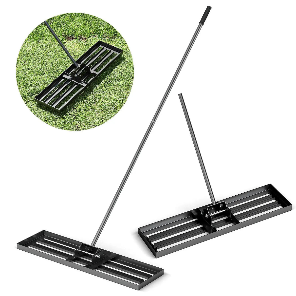 36 x 10 Inch Lawn Leveling Rake with Ergonomic Handle by DirectDeals
