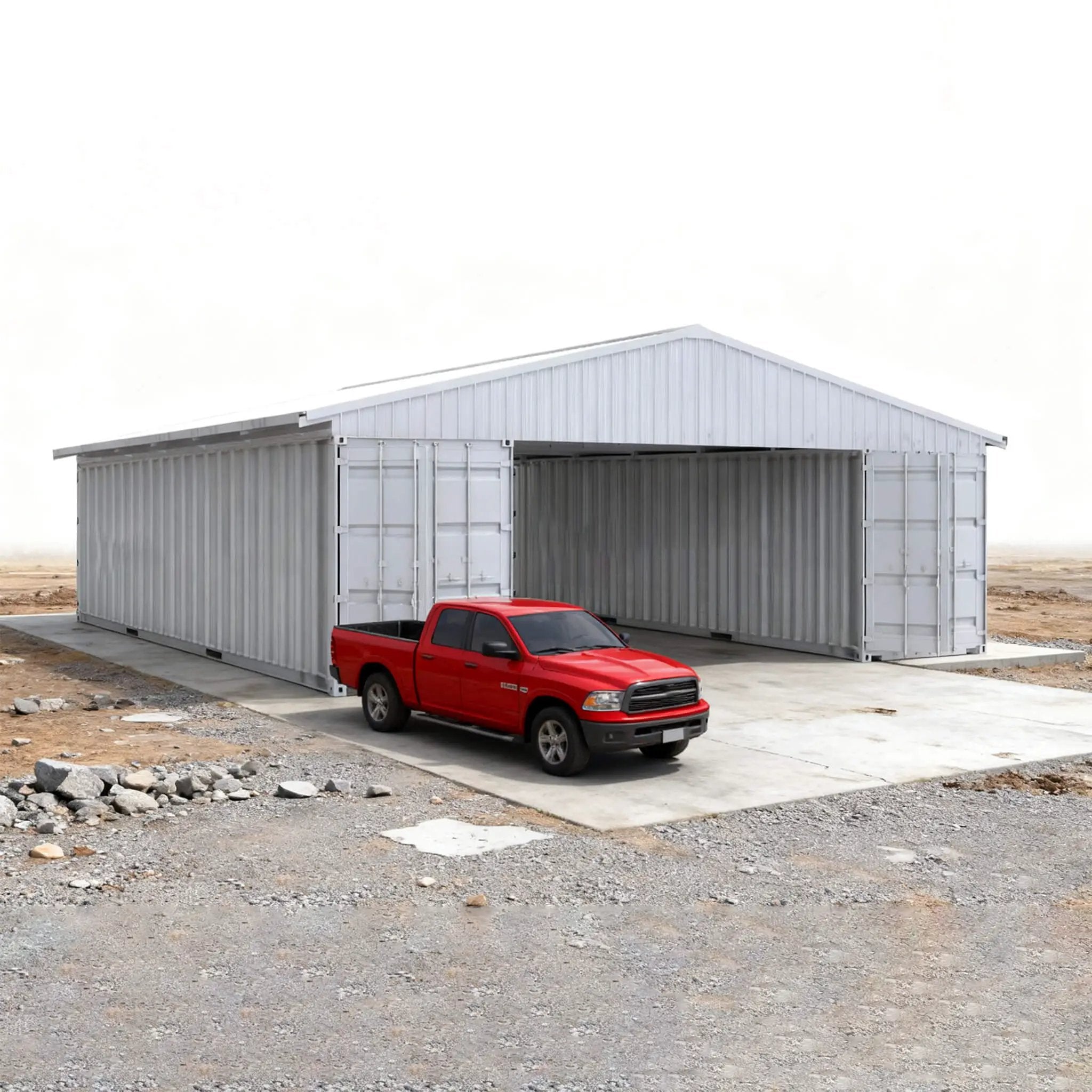 [36X40FT] Alora Heavy-Duty Weather-Resistant Galvanized Steel Container Roof Kit [No Containers] (SAK37491) by SAKSBY WHOLESALE