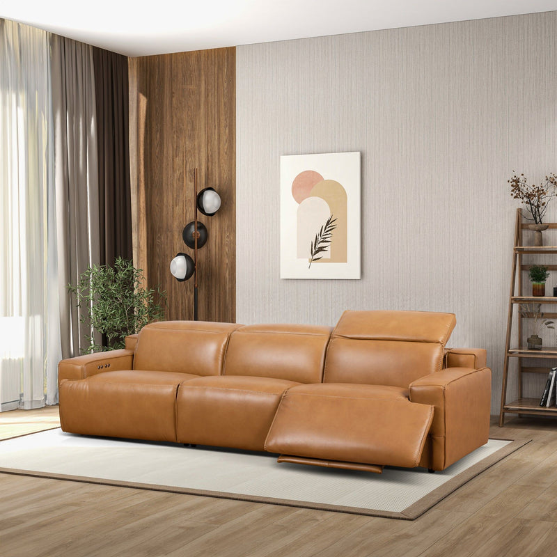 Triple Power Recliner Sofa with Three-Stage Reclining - Tan, photo 5 of 13