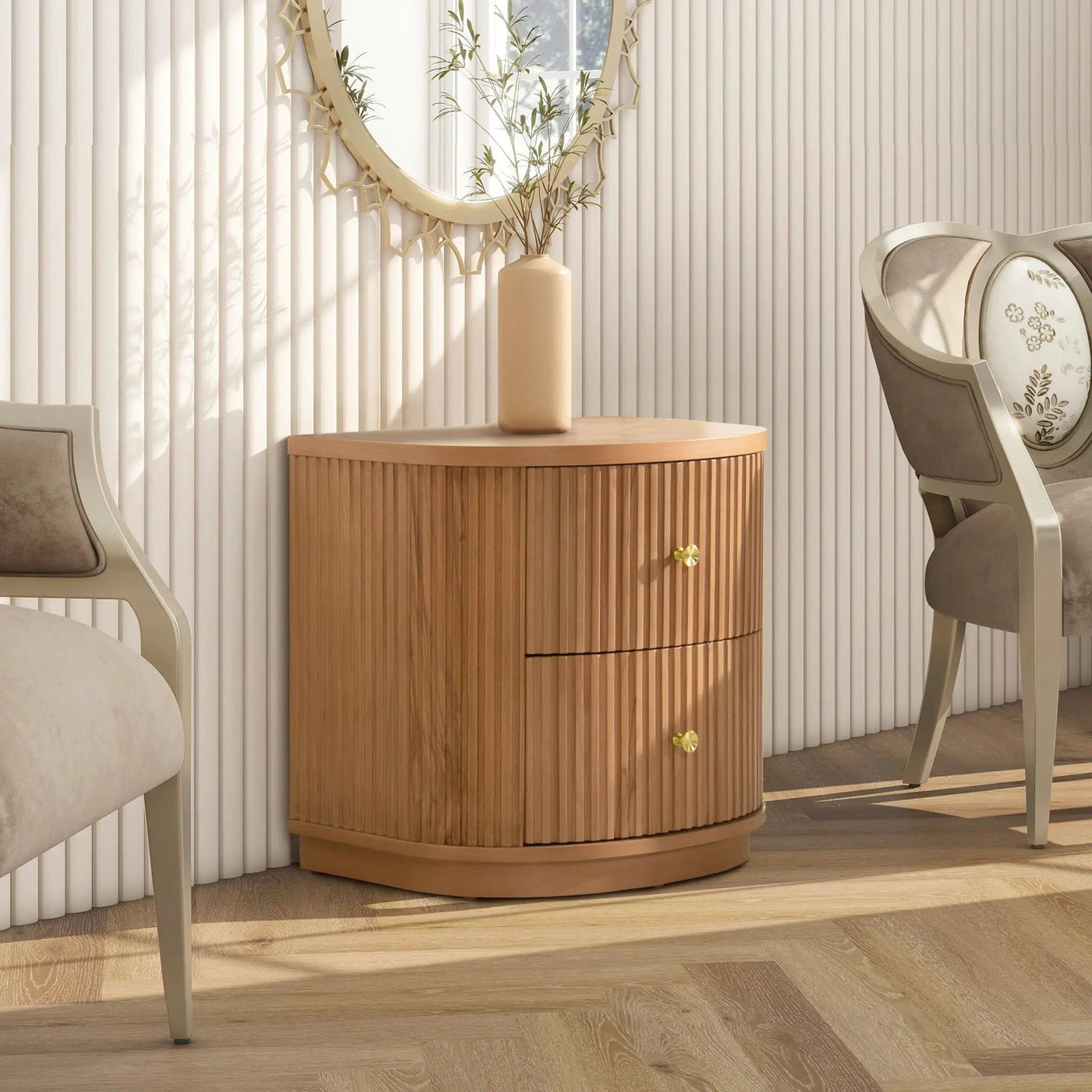 Valentine - 2 Drawer Storage Side Table by Unique Piece Furniture