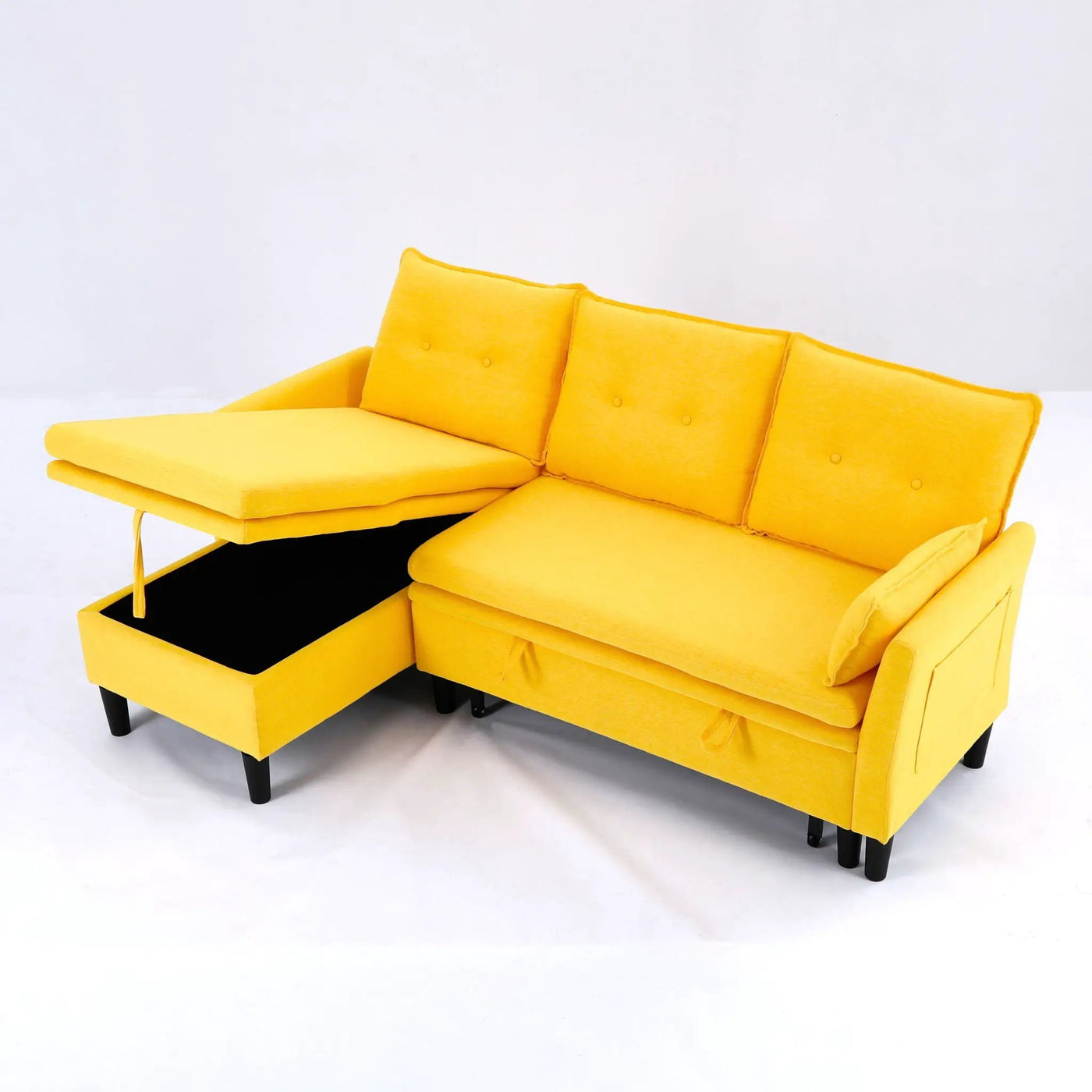 L-Shaped Reversible Chaise Sectional Sofa With Storage by HouseOfZazla