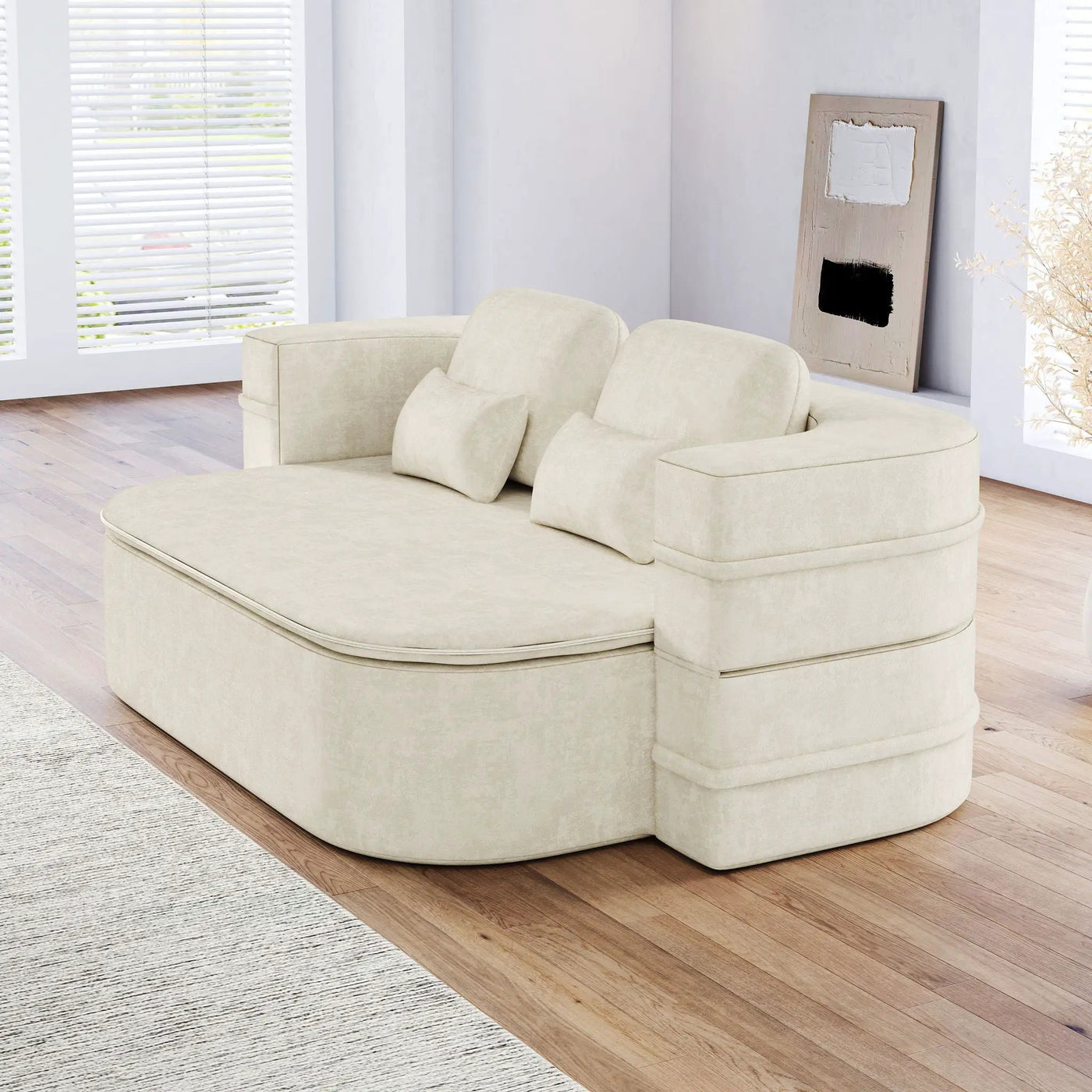 2 In 1 Foldable Sofa Bed With Multi Functional Blanket, Floor Lounge Sofa by HouseOfZazla