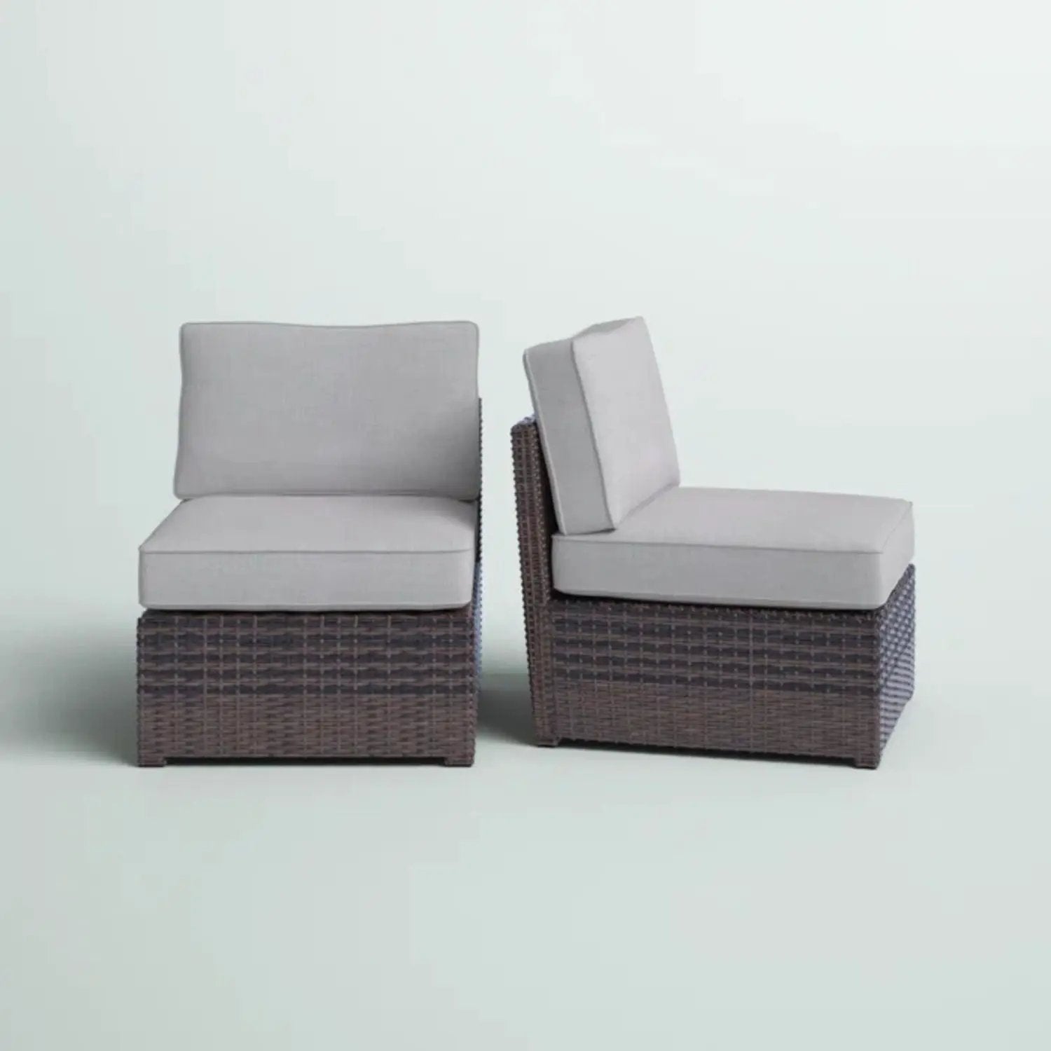 Armless Patio Chair With Cushions by HouseOfZazla