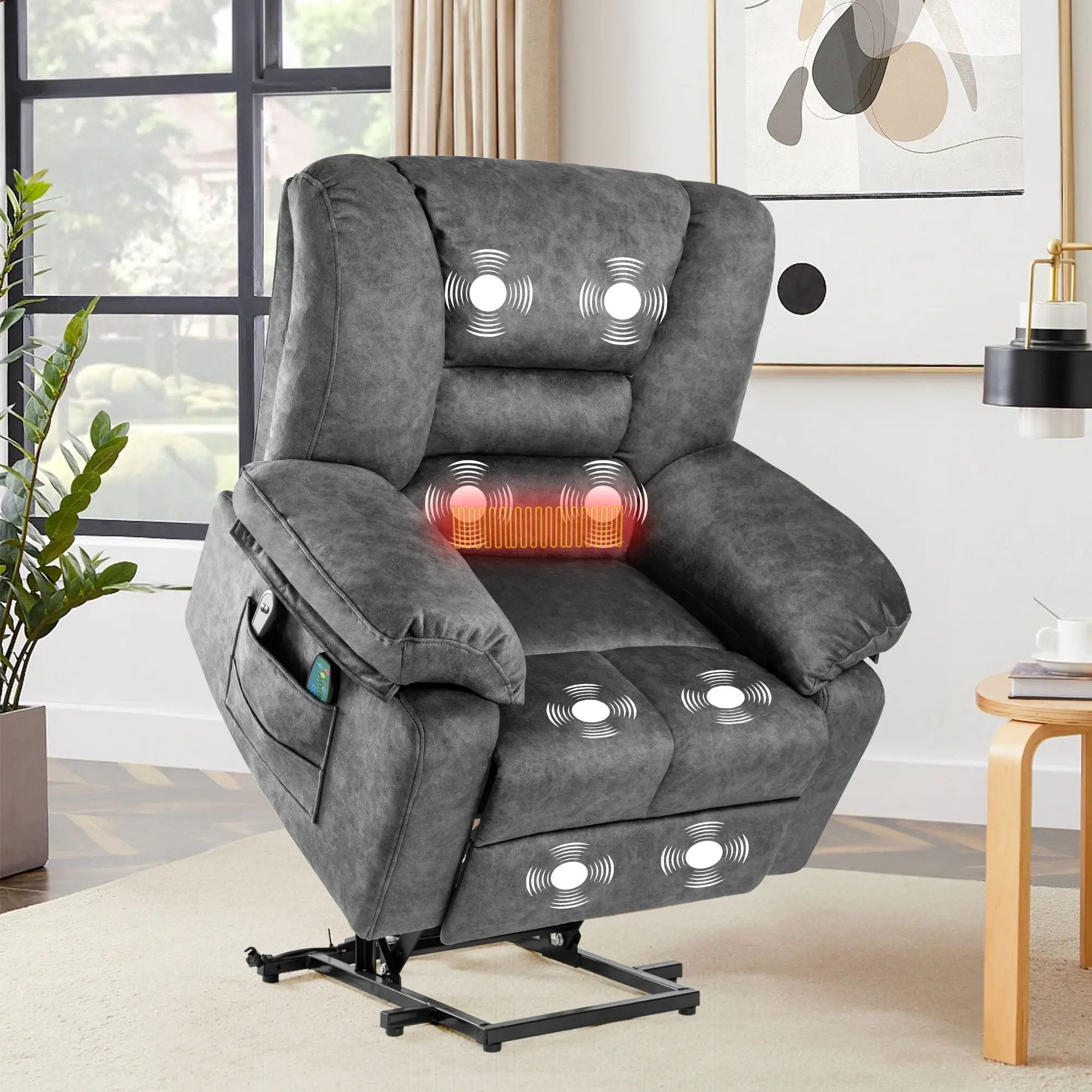 Power Lift Recliner Chair Sofa With Massage by HouseOfZazla