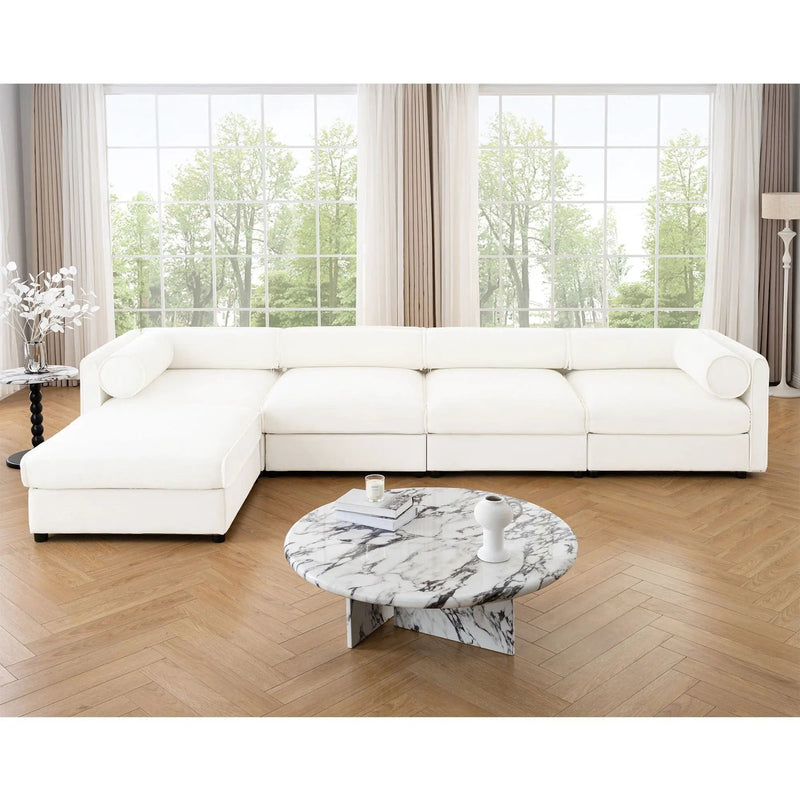 Contemporary Elegant Sofa With Storage And Ottoman by Unique Piece Furniture