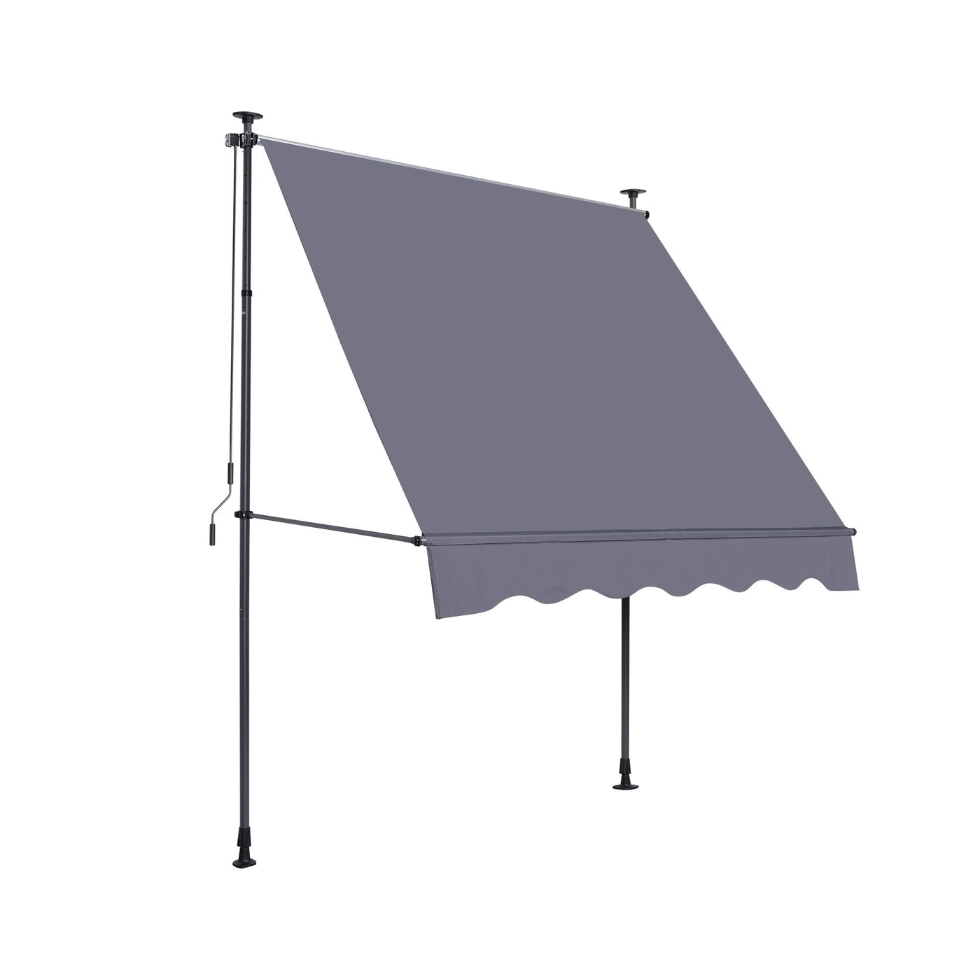 Manual Retractable Patio Awning, UV Resistant Sun Shade With No Drill Installation by Unique Piece Furniture