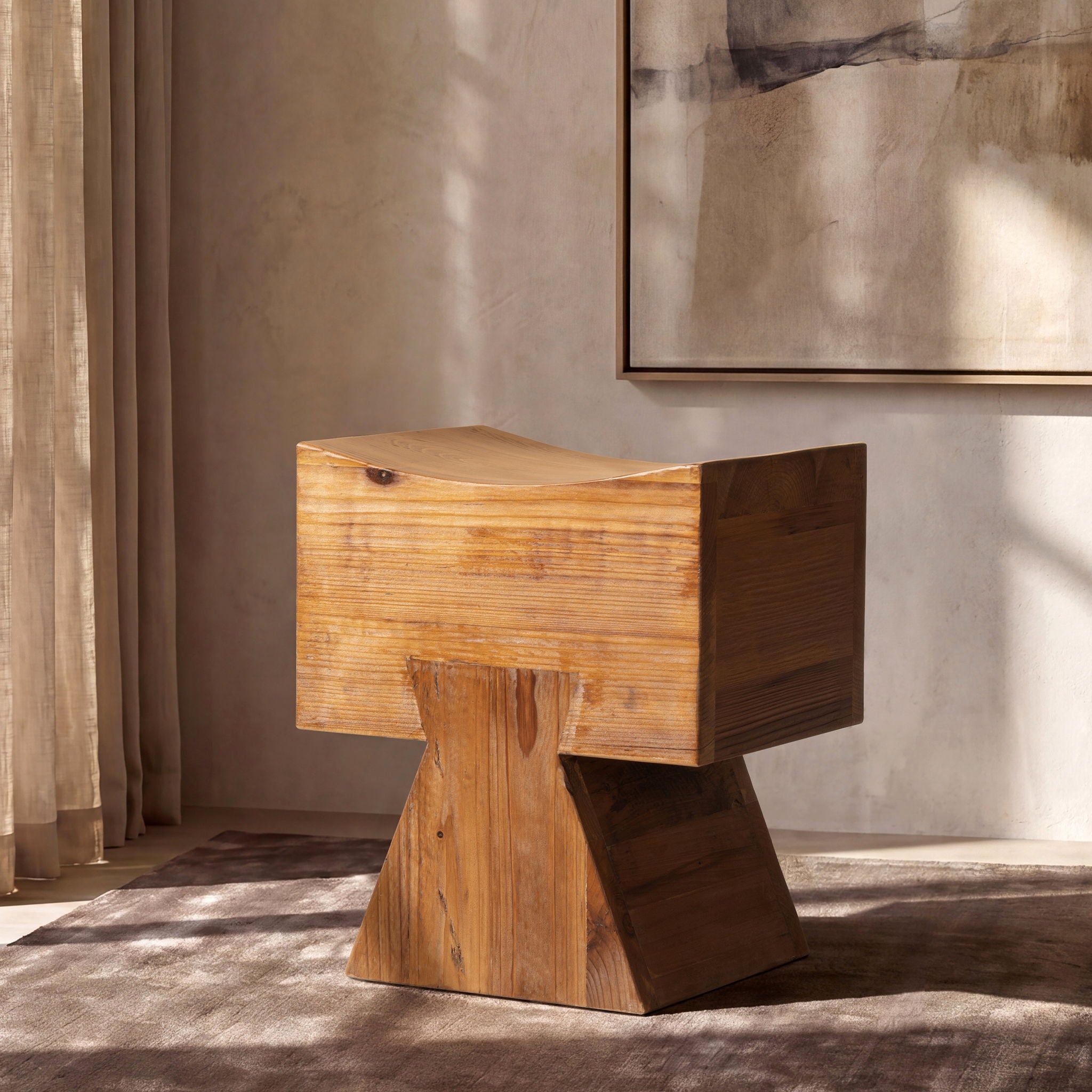 Nico - Stool Ottoman - Brown by HouseOfZazla