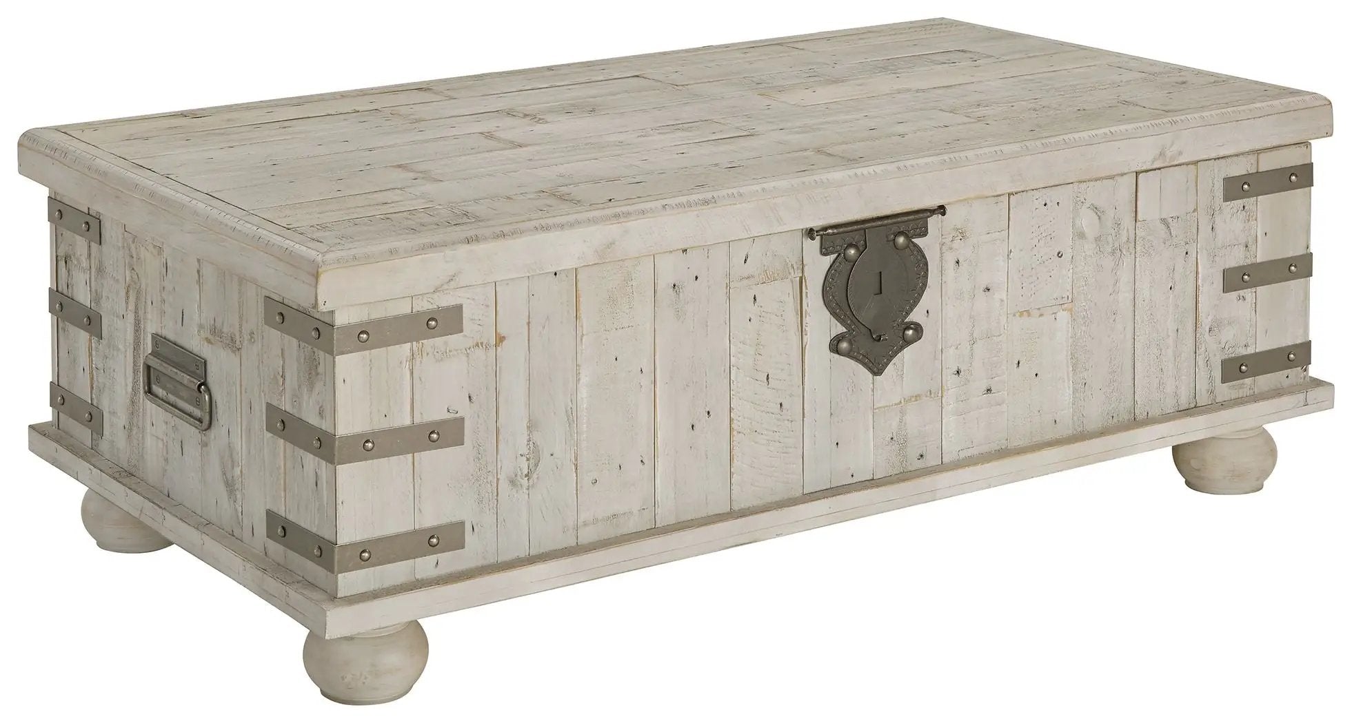 Carynhurst - Lift Top Cocktail Table - White Wash Gray by Unique Piece Furniture