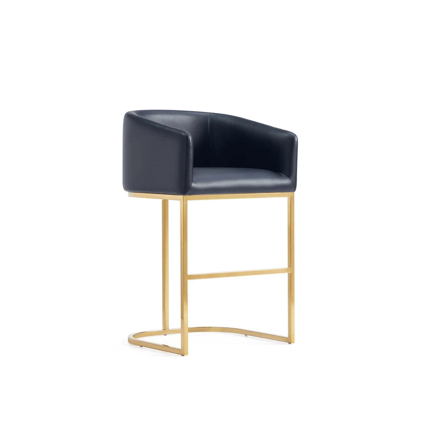 Mid-Century Modern Stool With Steel Base by HouseOfZazla