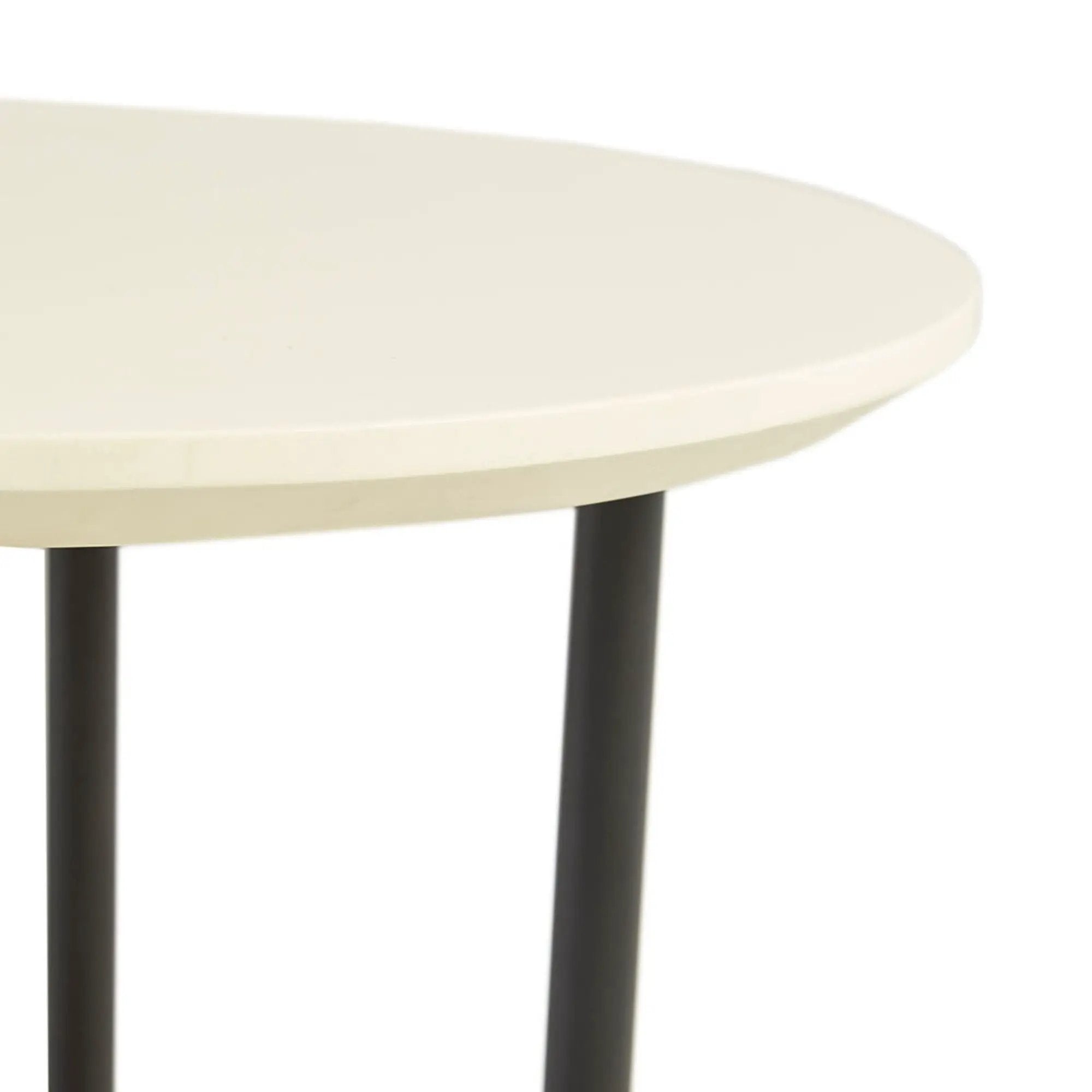 Oval End Table - White / Natural by HouseOfZazla