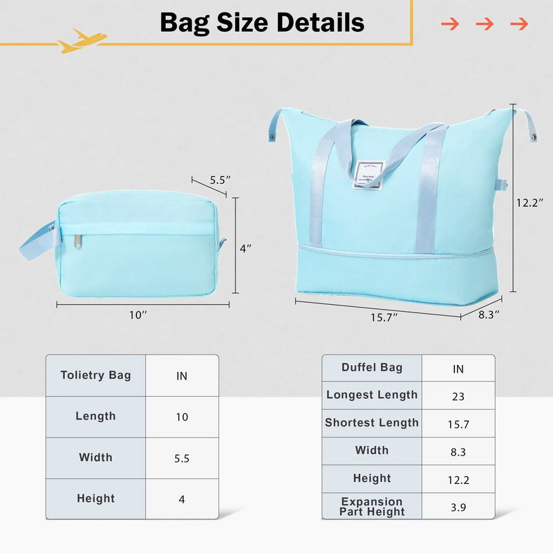 2 Piece Luggage Set With Bags Expanable Spinner Wheels ABS Lightweight Suitcase With Tsa Lock 20" / 24" by HouseOfZazla