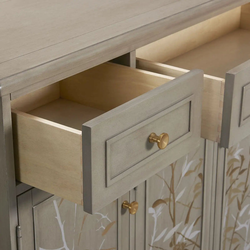 Dauphin - Handpainted Entryway Storage Cabinet - Gray Cashmere by HouseOfZazla