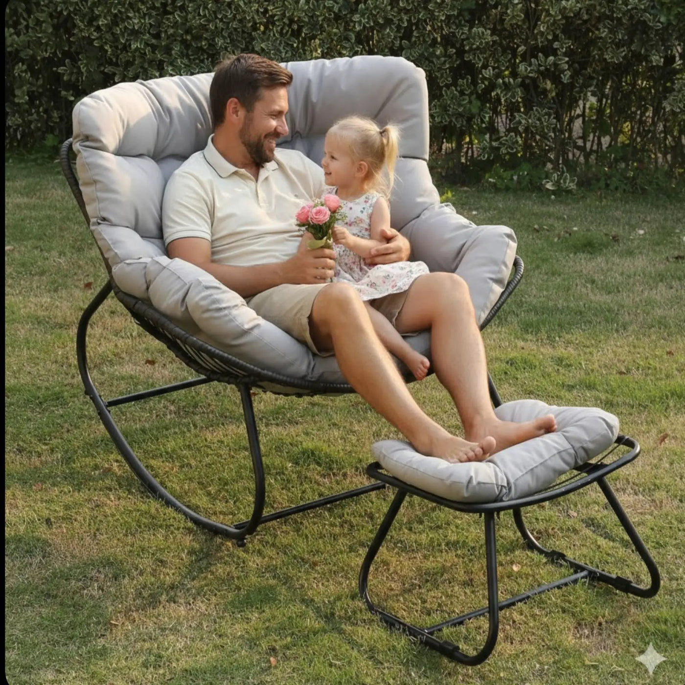 Egg Rocking Chair With Ottoman by HouseOfZazla