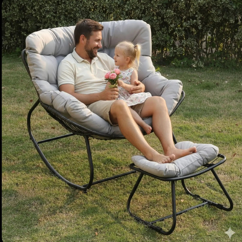 Egg Rocking Chair With Ottoman by HouseOfZazla